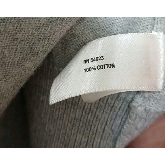 GAP Women Long Sleeve V-Neck Button Up Cardigan Sweater Pockets Gray Sz Large - Picture 8 of 8